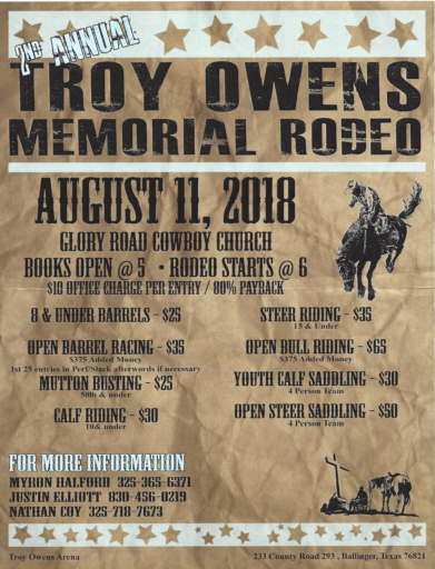 Cowboy Church Rodeo 2018